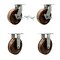 Service Caster 10'' Heavy Duty High Temp Phenolic Caster Set 2 Swivel Lock and Brake 2 Rigid, 4PK CRAN-KP92S1030-PHRHT-SLB-BSL-2-R-2 - alternate 1